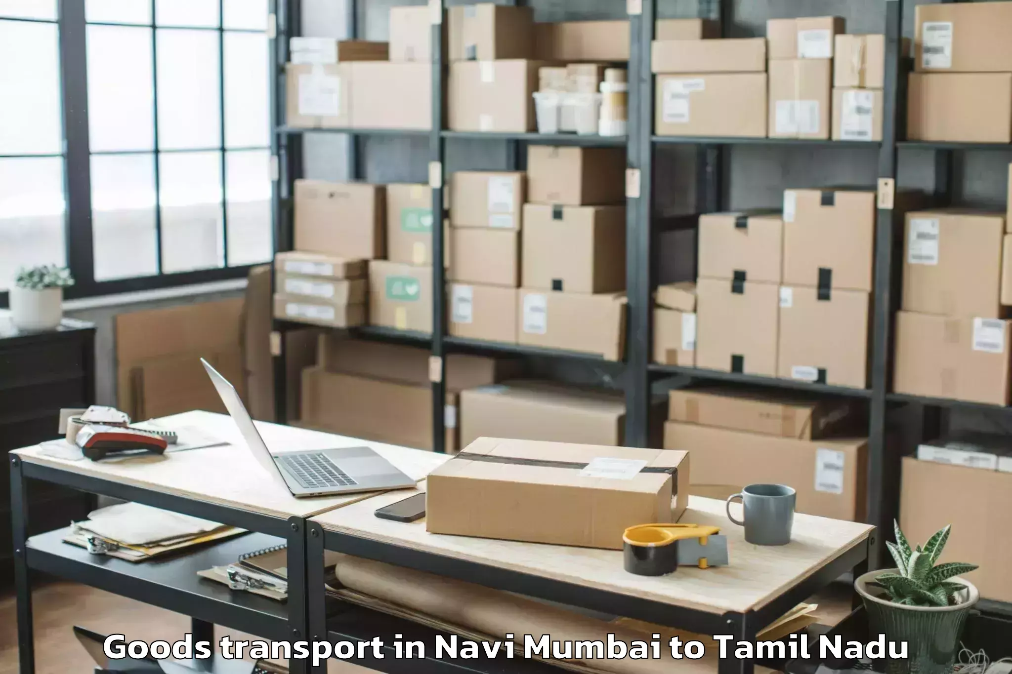 Professional Navi Mumbai to Peranamallur Goods Transport